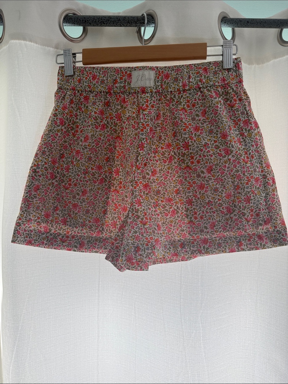J. Crew Pink and Green Floral High Waist Women's Shorts